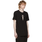 Rick Owens Drkshdw Black Cut-Out Level T-Shirt