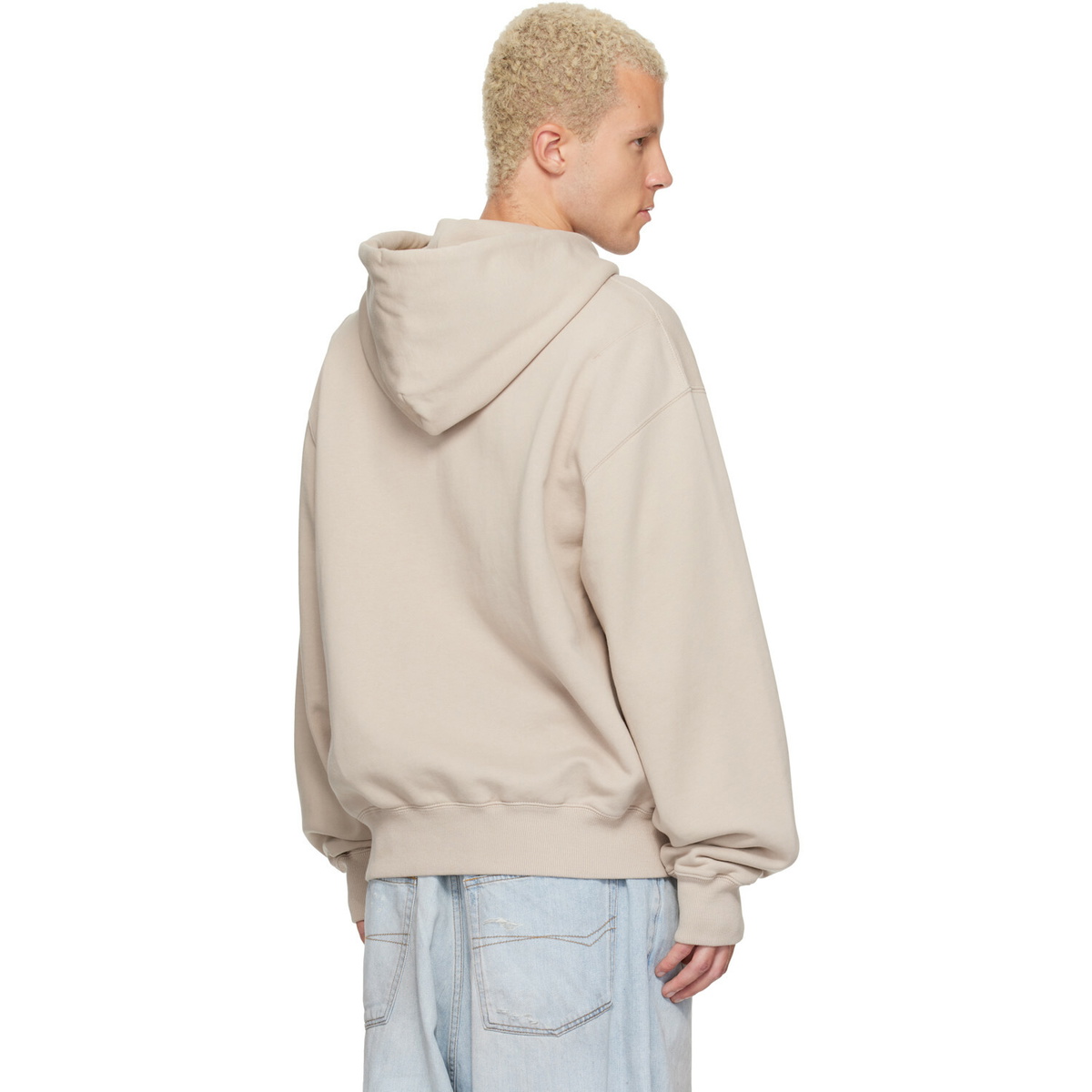 Off-White Beige Big Bookish Regular Hoodie