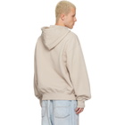Off-White Beige Big Bookish Regular Hoodie