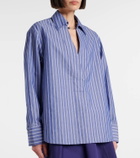 Vince Striped cotton polo shirt