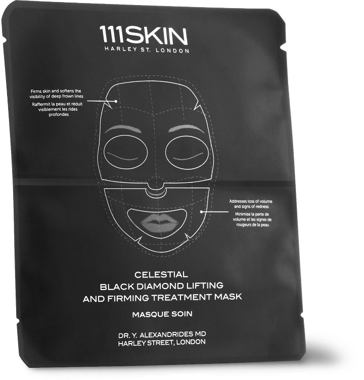 Photo: 111SKIN - Celestial Black Diamond Lifting and Firming Treatment Mask, 4 x 74ml - Colorless