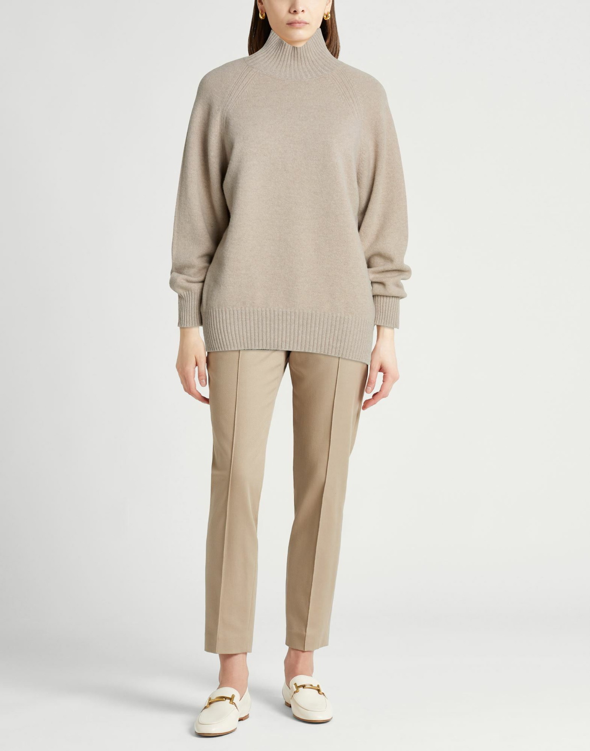Peserico Womens Turtleneck in Beige