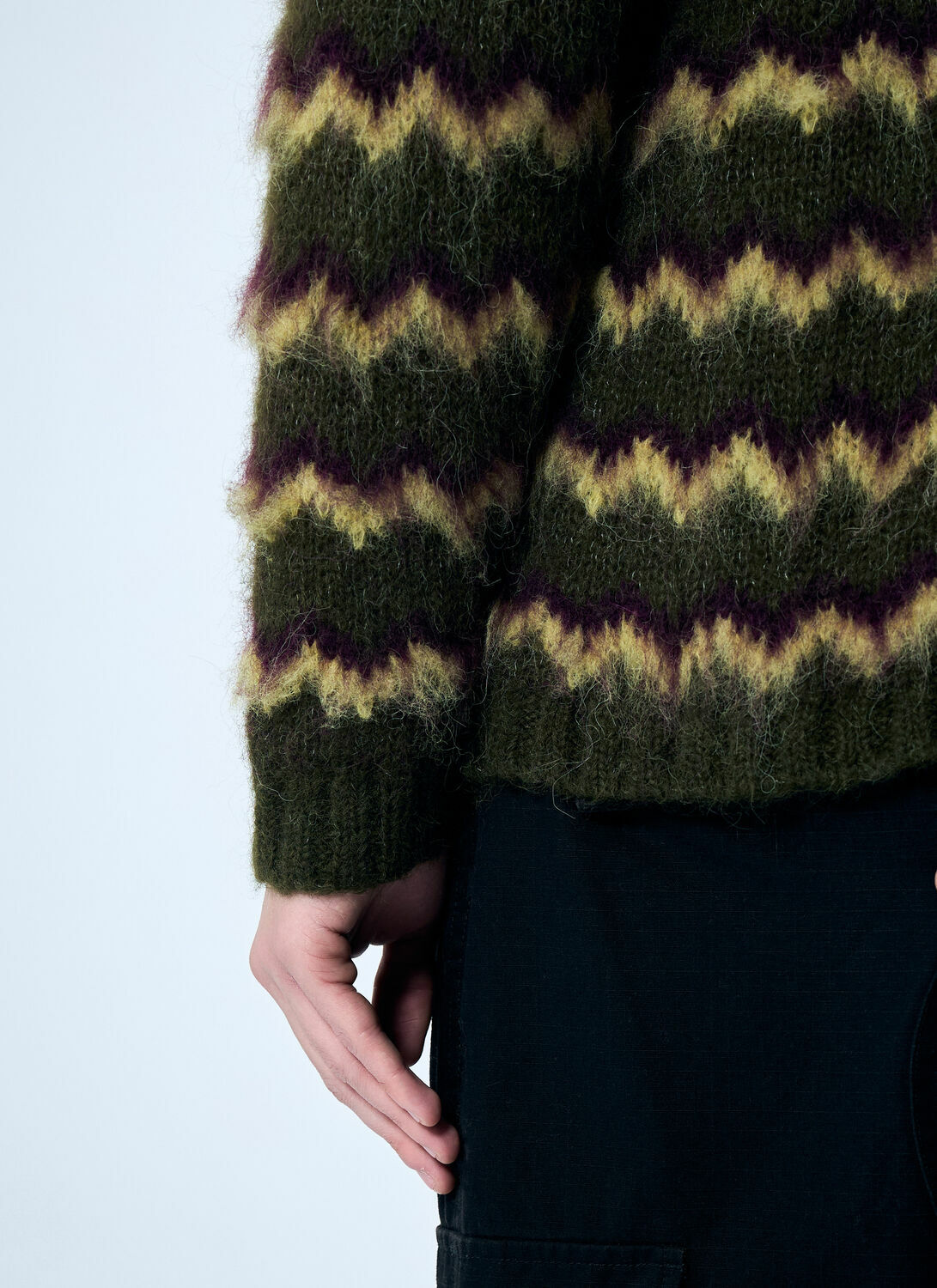 Brain Dead Zig Zag Striped Cardigan