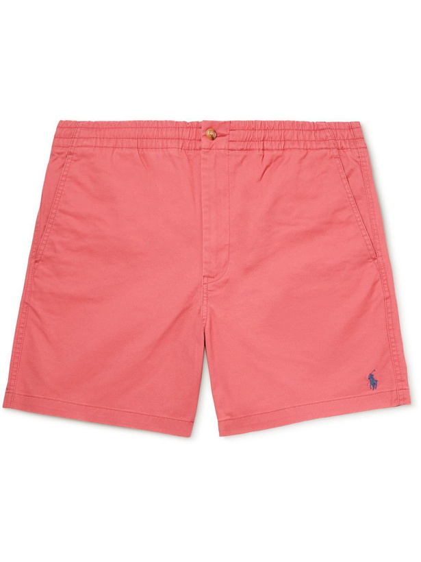 Photo: Polo Ralph Lauren - Straight-Leg Cotton-Blend Twill Bermuda Shorts - Red