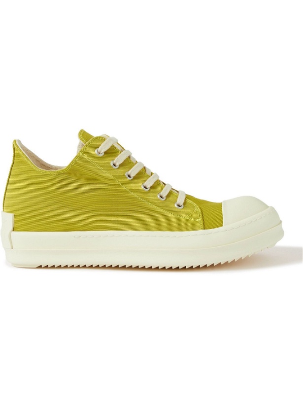 Photo: Rick Owens - Scarpe Rubber-Trimmed Canvas Sneakers - Yellow