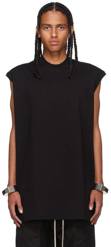 Photo: Rick Owens Black Tarp Sleeveless T-Shirt