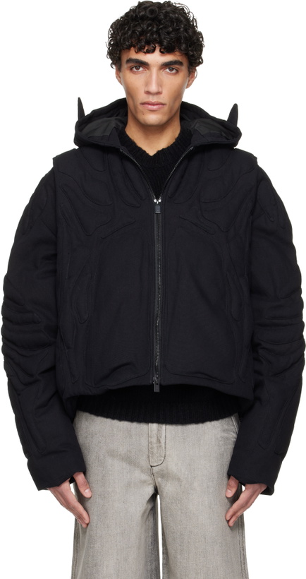 Photo: HELIOT EMIL Black Vertebrae Jacket