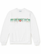 Casablanca - Logo-Print Organic Cotton-Jersey Sweatshirt - White