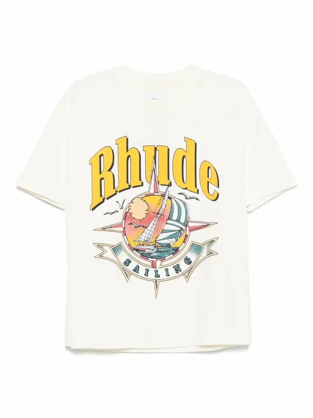 【関税込み】Rhude ホワイト 'Rhude' Logo スラブ Tシャツ RHUDE LOGO SLUB TEE – R H U D E