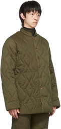 Dion Lee Green Wave Quilted Liner Jacket