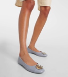 Tory Burch Claire leather ballet flats