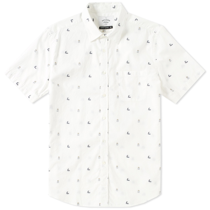 Photo: Portuguese Flannel Short Sleeve Farol Print Shirt