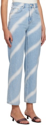 Kijun Blue Oblique Jeans