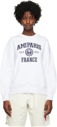 AMI Alexandre Mattiussi White 'Ami Paris France' Sweatshirt