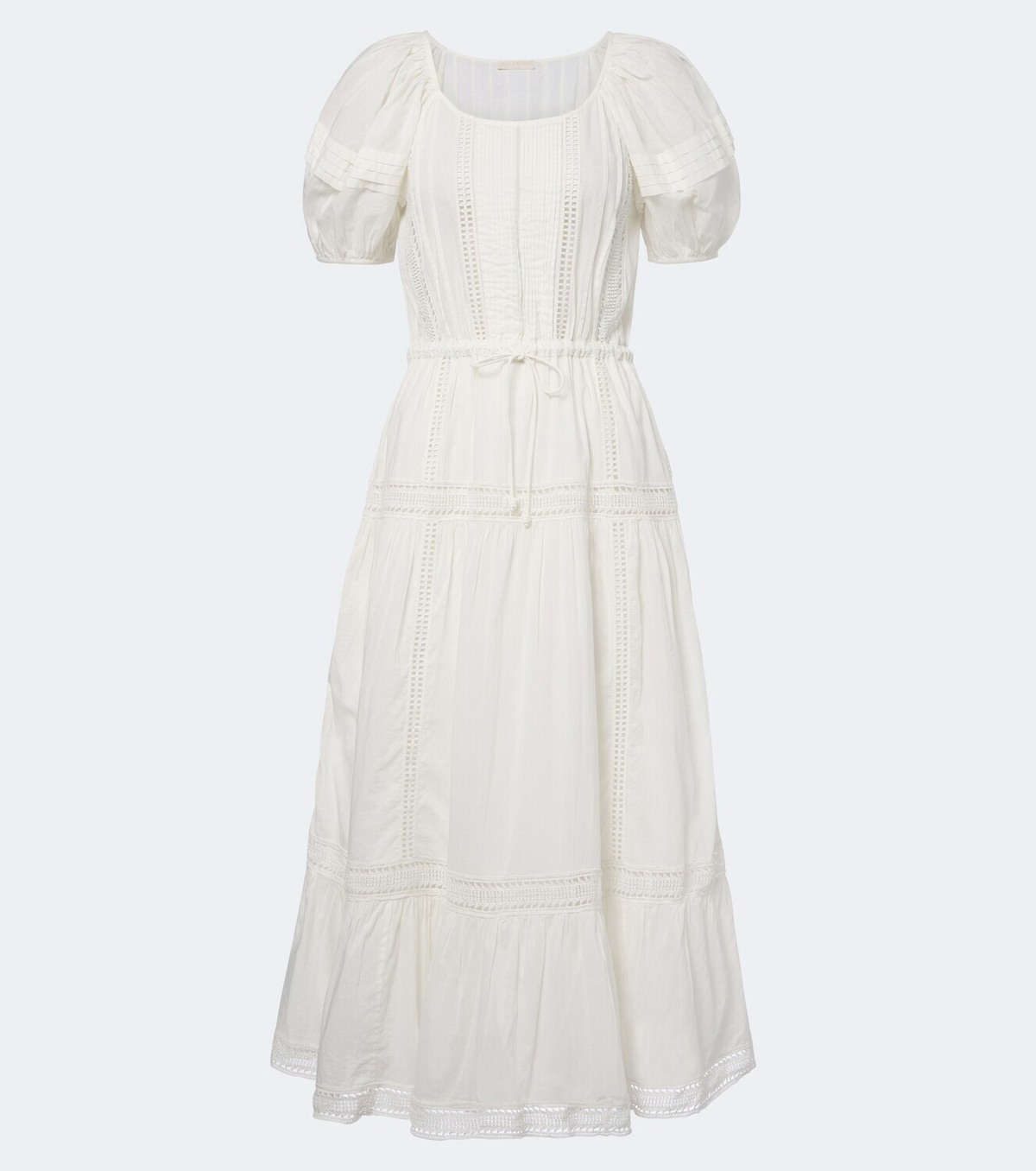 Ulla Johnson Isolde embroidered tiered cotton midi dress
