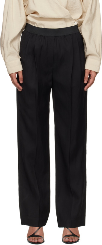 Photo: Loulou de Saison Black Takaroa LDS Elasticated Waistband Trousers