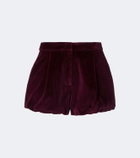 Posse Maria cotton velvet balloon shorts