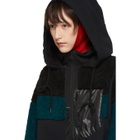 Facetasm Black Mens Fit Anorak Half-Zip Hoodie
