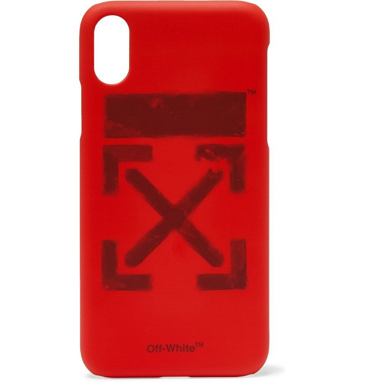 Photo: Off-White - Logo-Print iPhone X Case - Men - Red