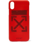 Off-White - Logo-Print iPhone X Case - Men - Red