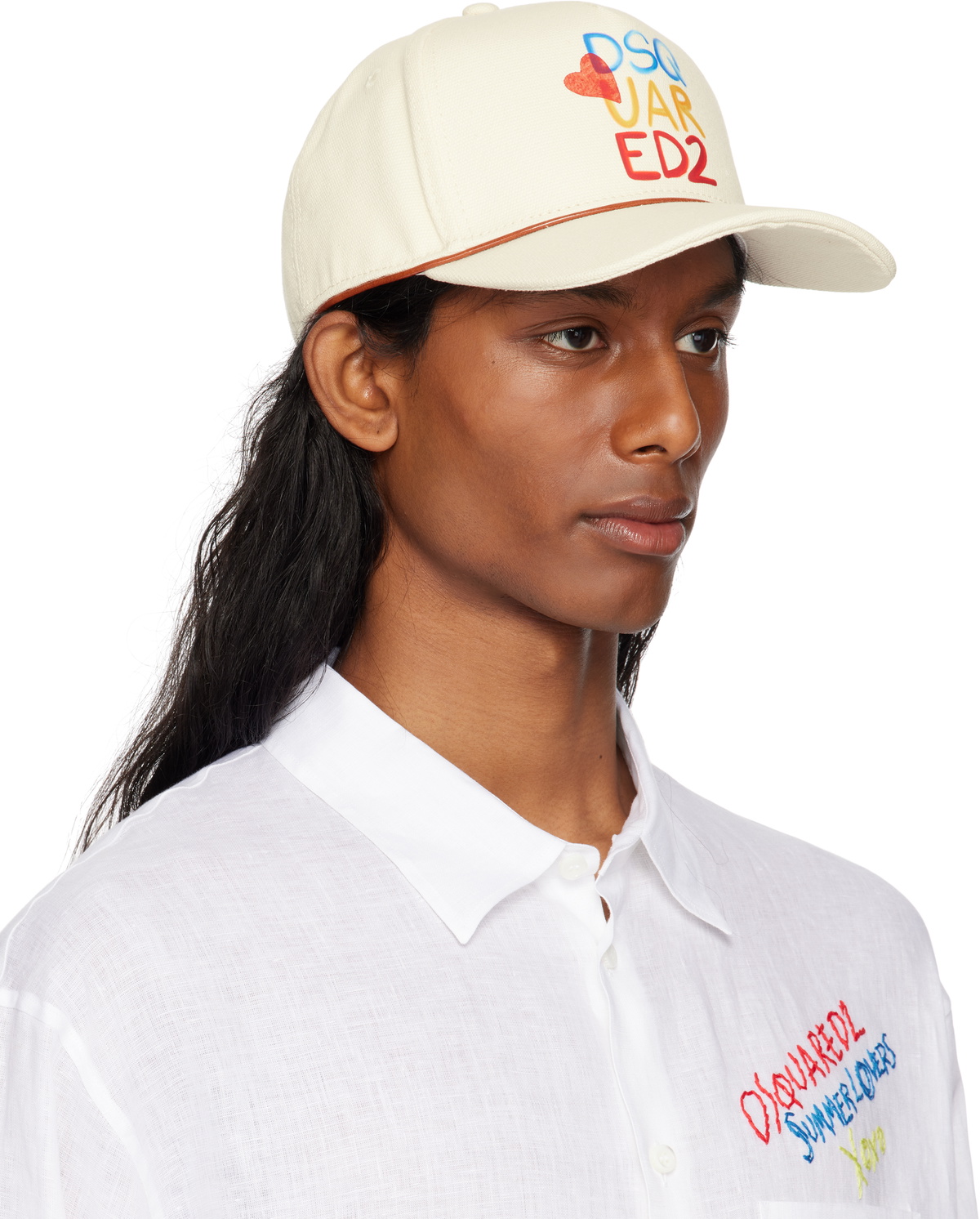 Dsquared2 Off-White 'Summer Lovers' Baseball Cap Dsquared2
