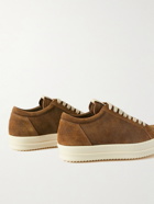 Rick Owens - Canvas-Trimmed Suede Sneakers - Brown