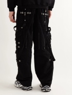 Balenciaga - Raver Wide-Leg Convertible Studded Jeans - Black