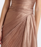 Maria Lucia Hohan Heidi pleated silk bustier gown