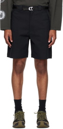 ROA Black Buckle Chino Shorts