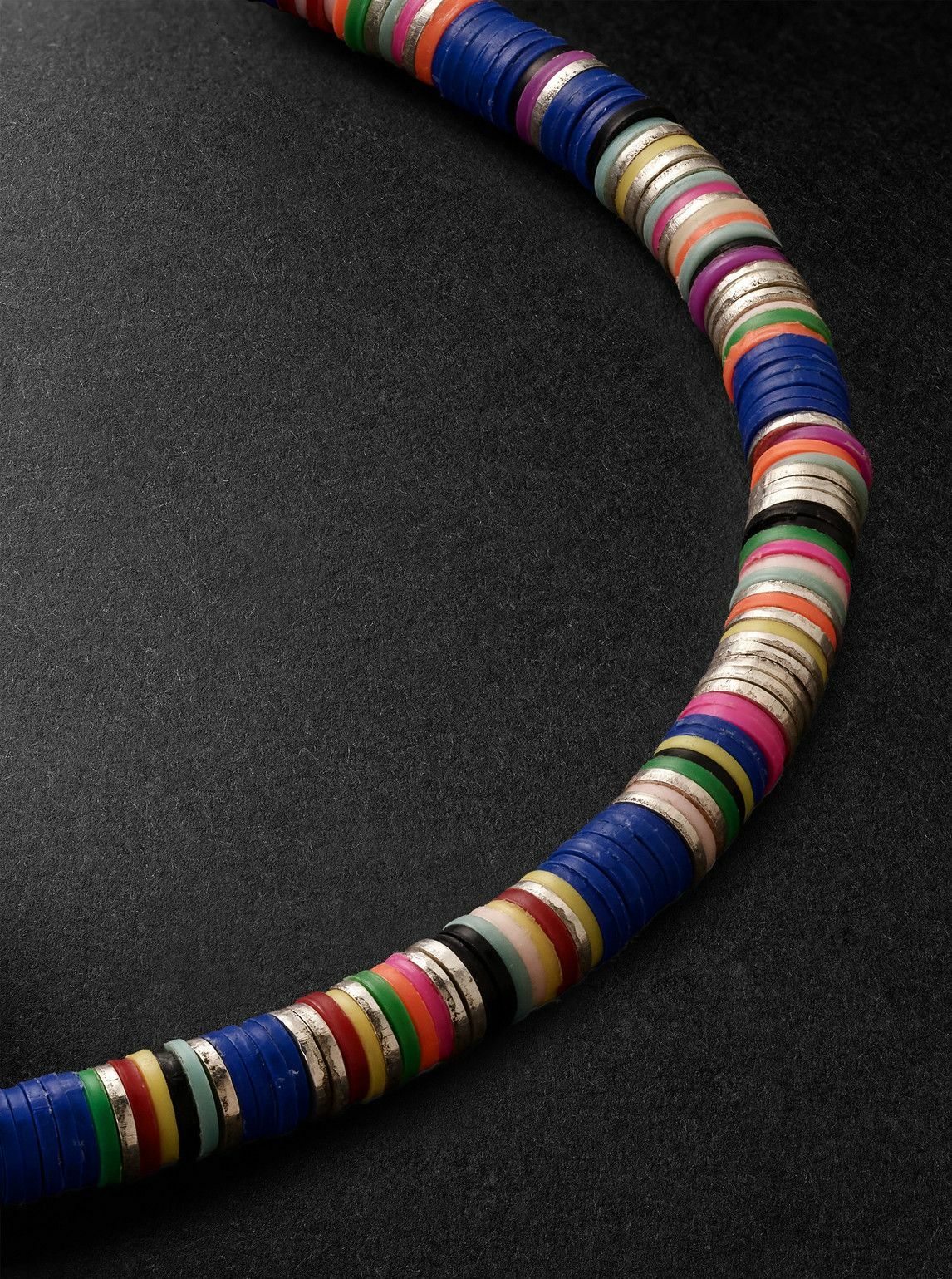 M. Cohen - Malli Sterling Silver and Cord Beaded Bracelet - Blue