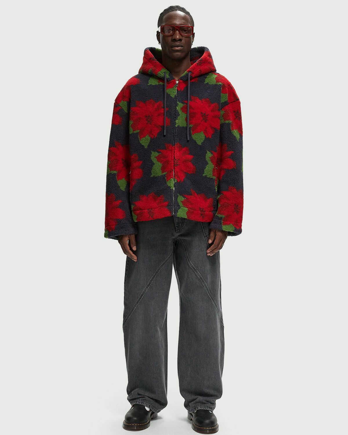 Jw Anderson Jwa Fleece Hooded Jacket Multi Coats JW Anderson Jw Anderson Jwa Fleece Hooded Jacket Multi Coats JW Anderson