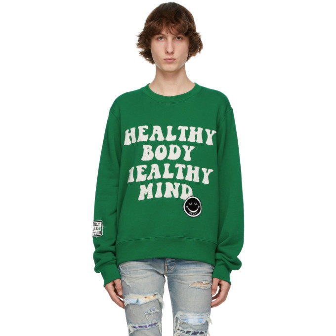 Photo: AMIRI Green A Love Movement Edition Healthy Body Sweatshirt