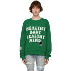 AMIRI Green A Love Movement Edition Healthy Body Sweatshirt