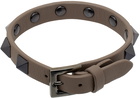 Valentino Garavani Taupe Rockstud Bracelet