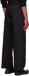 SPENCER BADU Black Knee Pocket Cargo Pants