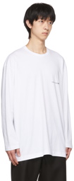 Comme des Garçons Shirt White Logo Long Sleeve T-Shirt