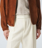 Zegna Wool and linen wide-leg pants
