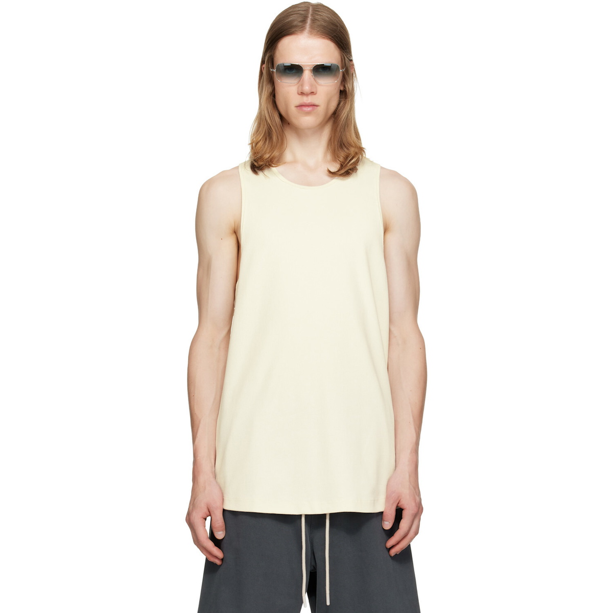 Fear of God ESSENTIALS Off-White Ribbed Essential Tank Top