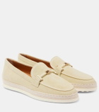 Tod's T Ring suede driving shoes