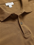 Sunspel - Pima Cotton-Piqué Polo-Shirt - Brown