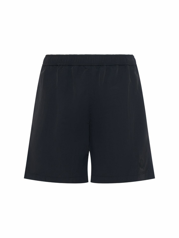 Photo: MONCLER Logo Patch Nylon Swim Shorts