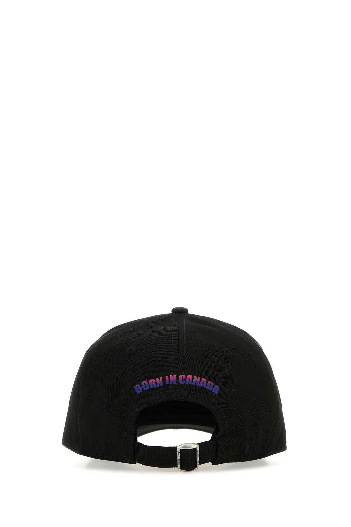 Dsquared2 Black Gabardine Baseball Cap