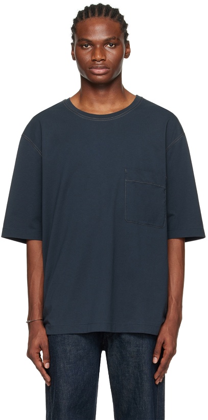 Photo: LEMAIRE Navy Patch Pocket T-Shirt
