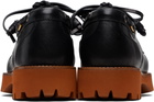 Valentino Garavani Black Lug Sole Boat Shoes