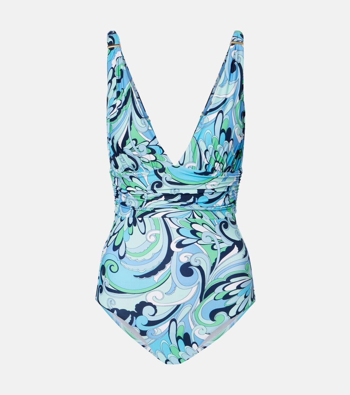 Melissa Odabash Panarea printed ruched swimsuit