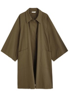 The Row Leins Cotton-poplin Coat Khaki