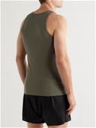 TOM FORD - Ribbed Cotton and Modal-Blend Tank Top - Green