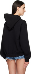 Alexander Wang Black Oversize Logo Hoodie