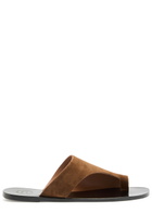 Atp Atelier Rosa Suede Thong Sandals Brown