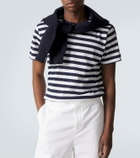 Ralph Lauren Purple Label Striped cotton lisle and piqué T-shirt
